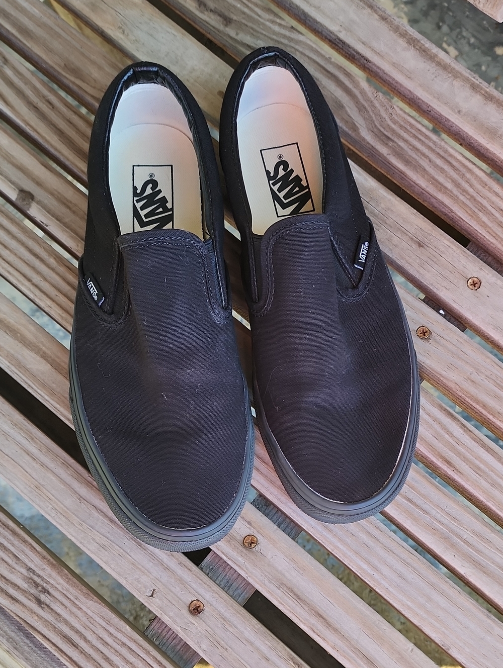 Vans Black Loafers